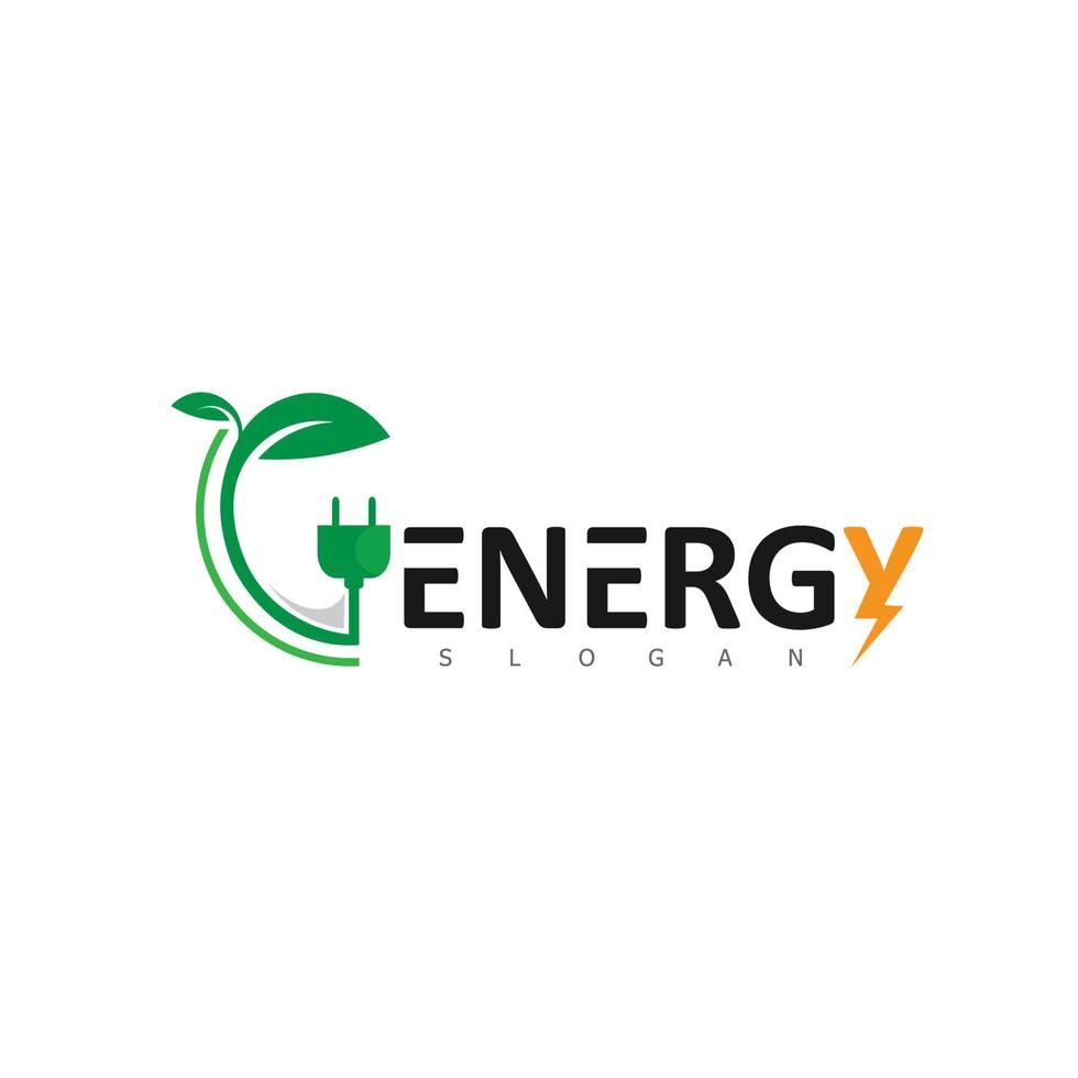 energía logo san eco tecnología eléctrica vector