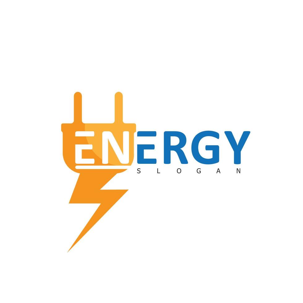 energía logo san eco tecnología eléctrica vector