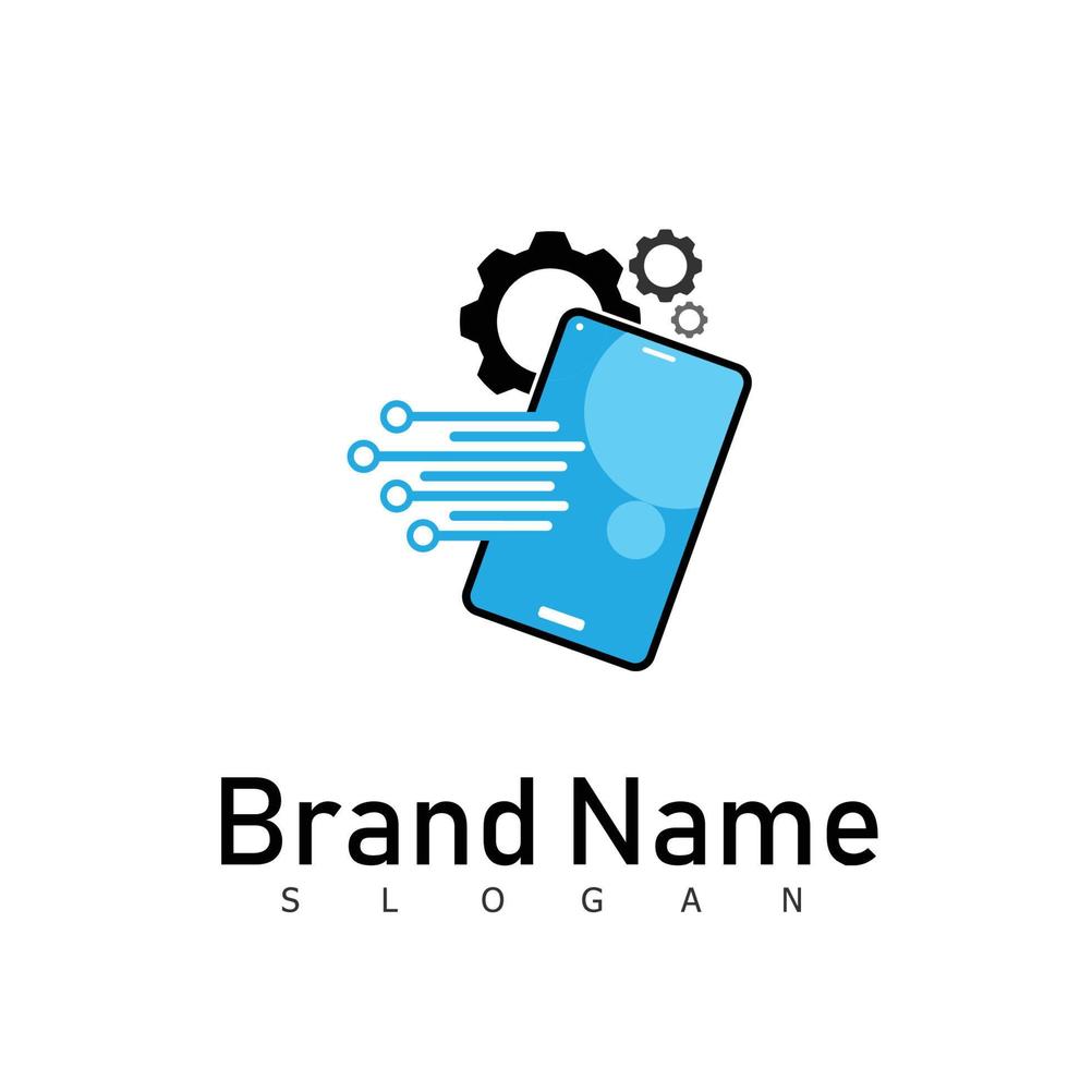 Mobile phone logo design symbol vector