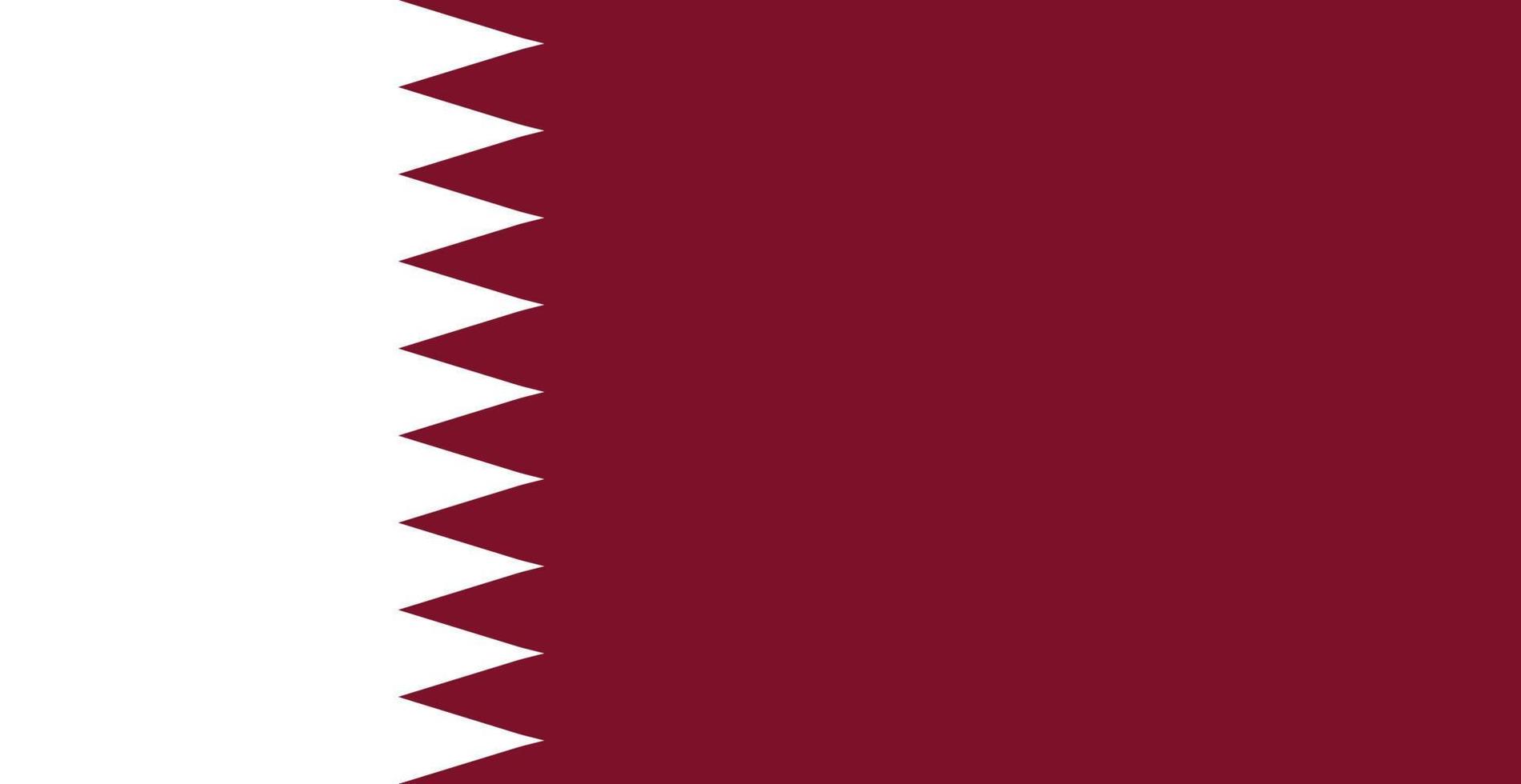 Qatar Country Realistic Flag, Panoramic Flag Background, Web Template - Vector