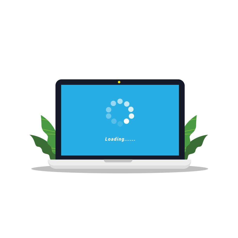 Website loading flat UI concept vector illustration