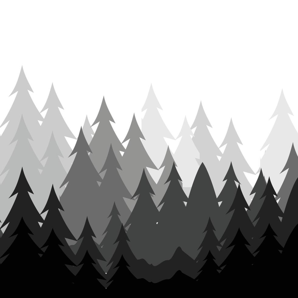 Nature forest background vector illustration