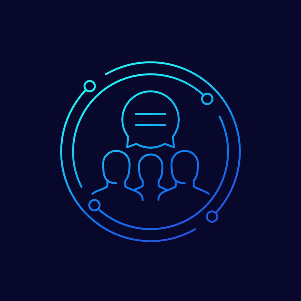 social equality line icon, vector