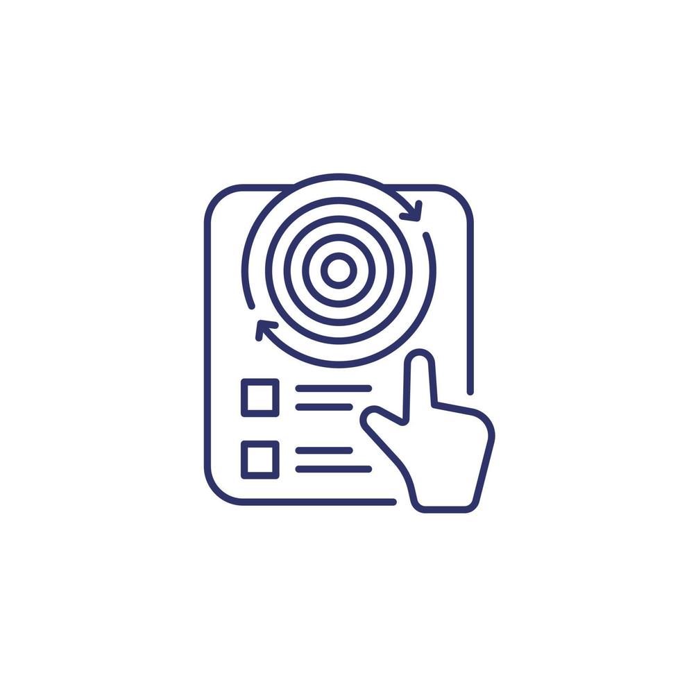 retargeting line icon on white vector