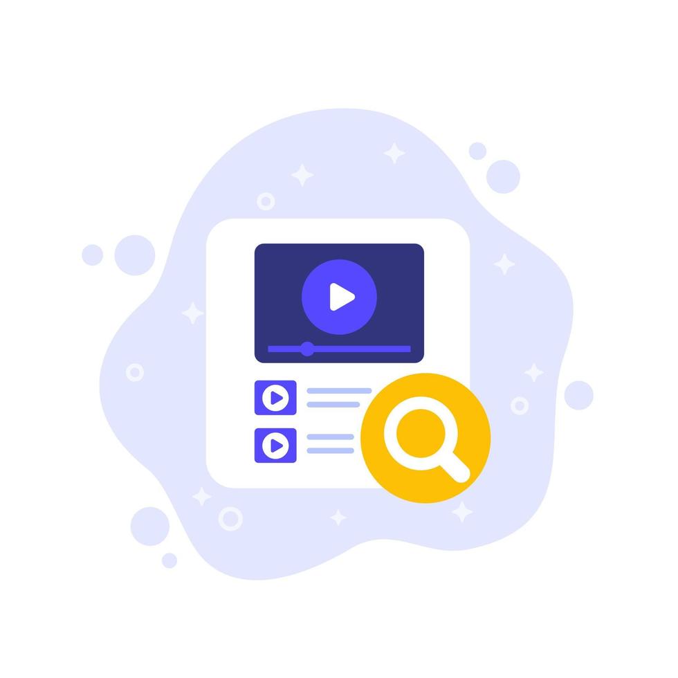 Video search results, vector illustration