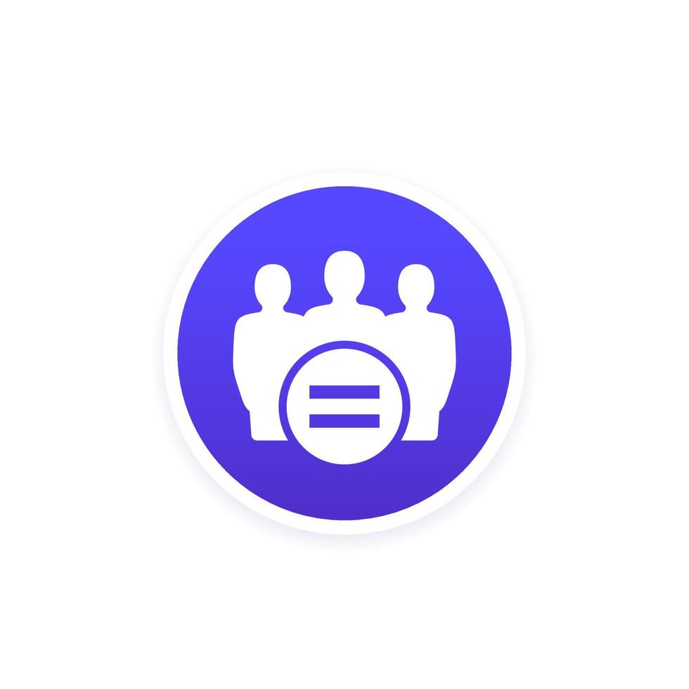 social equality icon for web vector