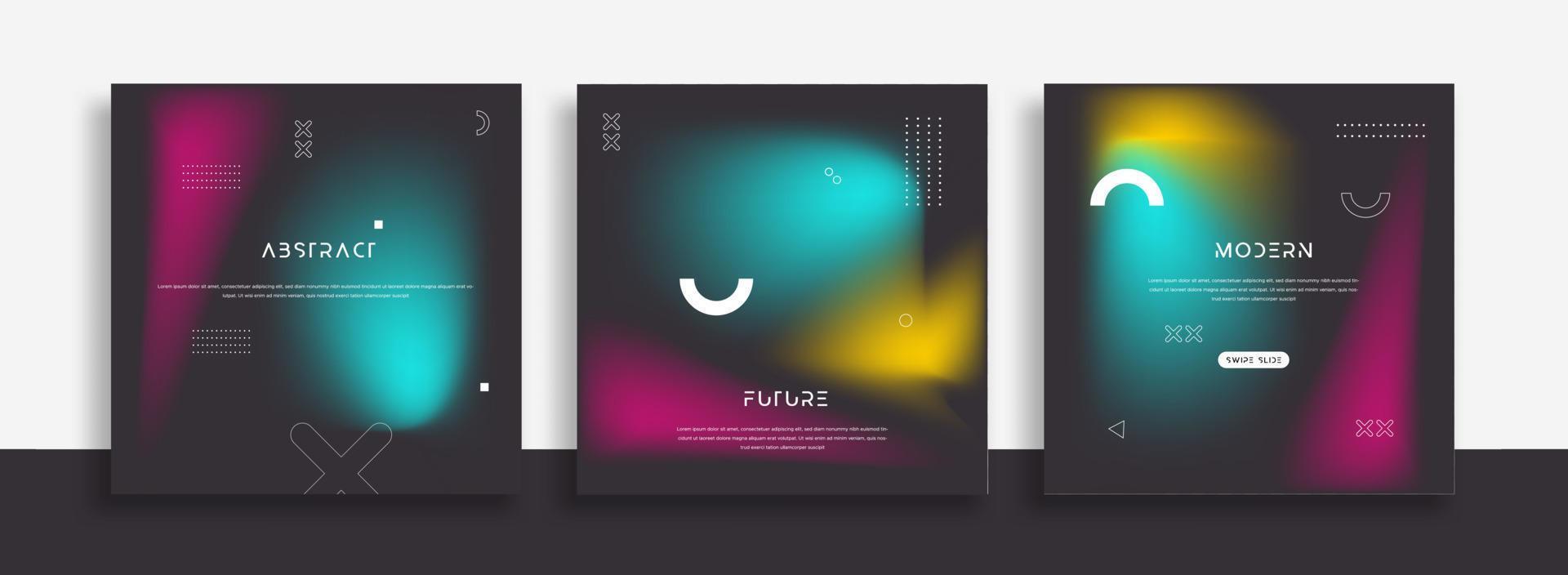 Creative futuristic Business marketing social media post template vector