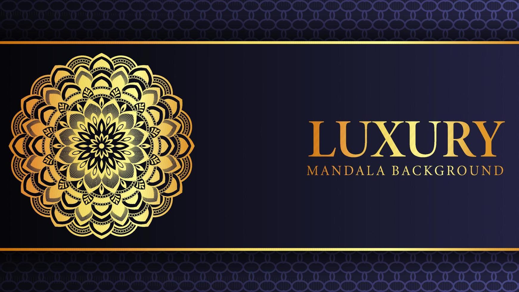 Gold Color Mandala Background Design Template vector