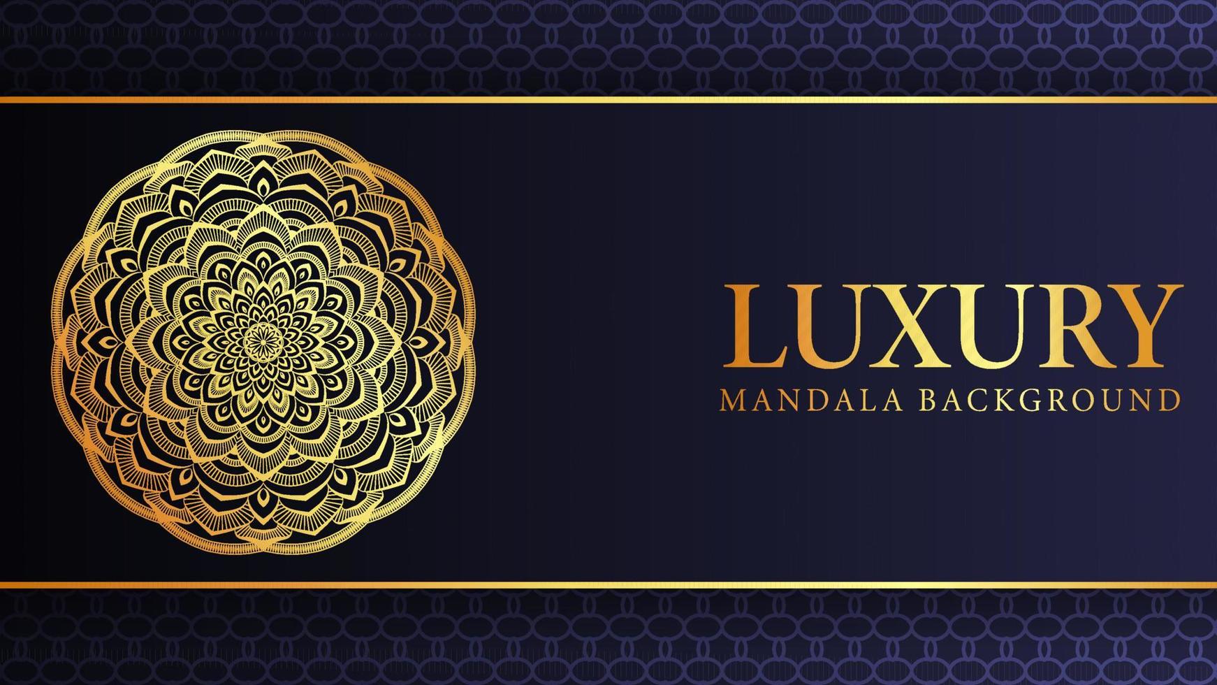 Gold Color Mandala Background Design Template vector