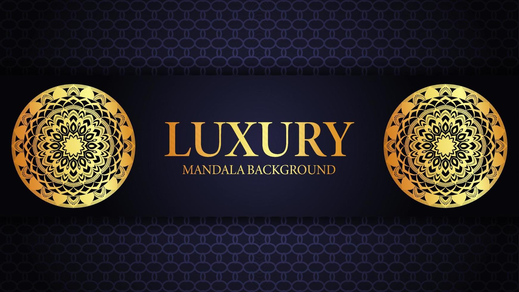 Gold Color Mandala Background Design Template vector