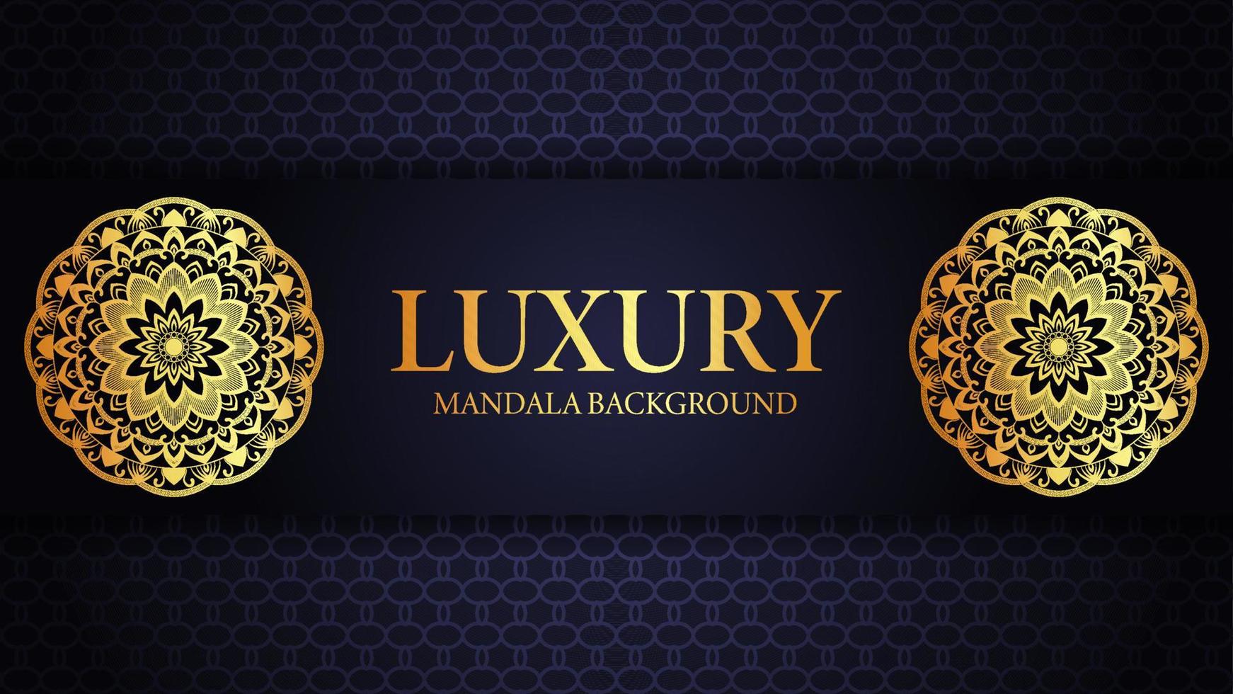 Gold Color Mandala Background Design Template vector
