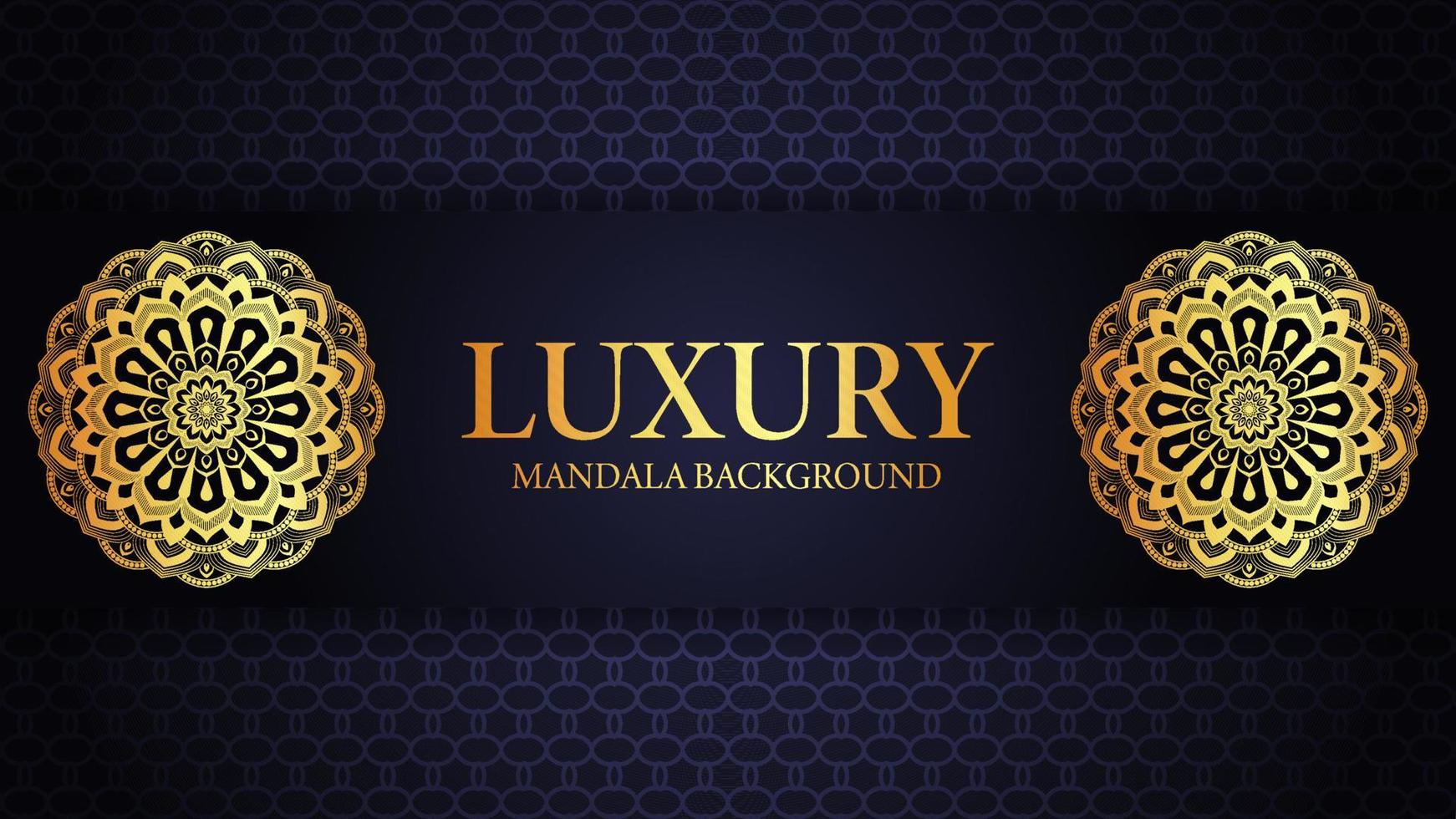 Gold Color Mandala Background Design Template vector