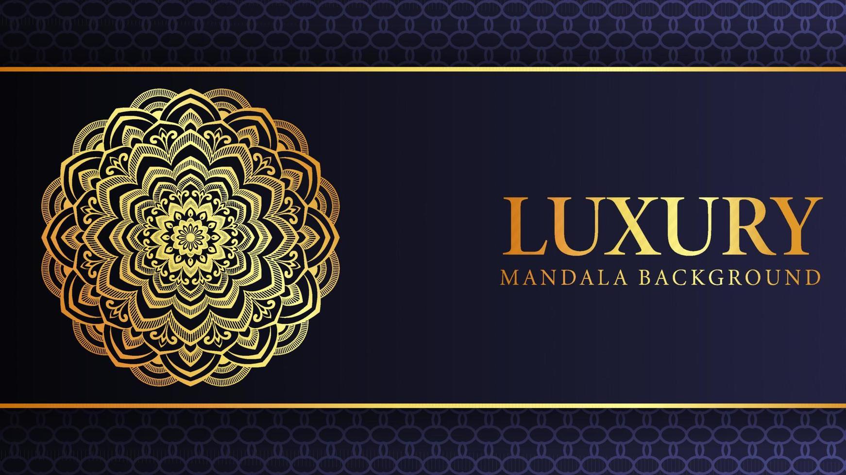 Gold Color Mandala Background Design Template vector