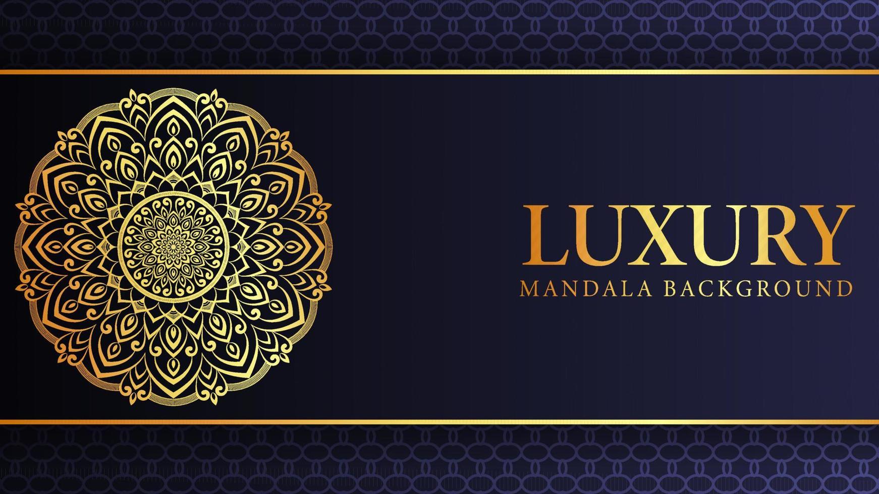 Gold Color Mandala Background Design Template vector