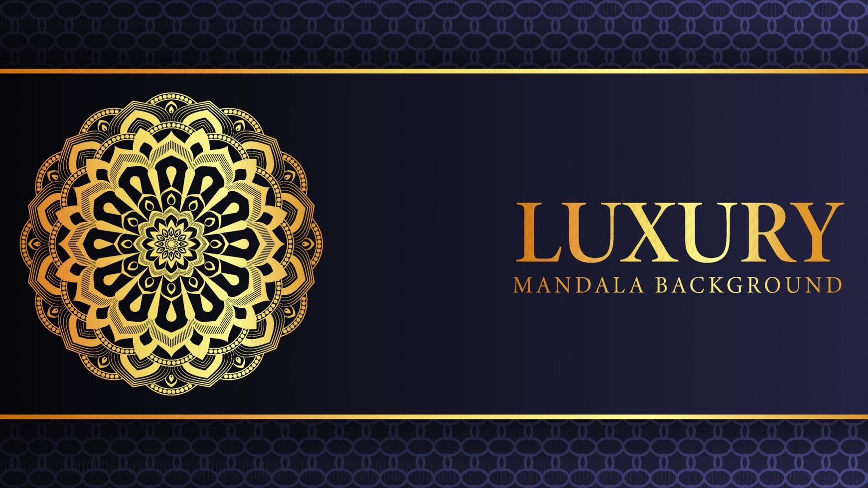 Gold Color Mandala Background Design Template vector