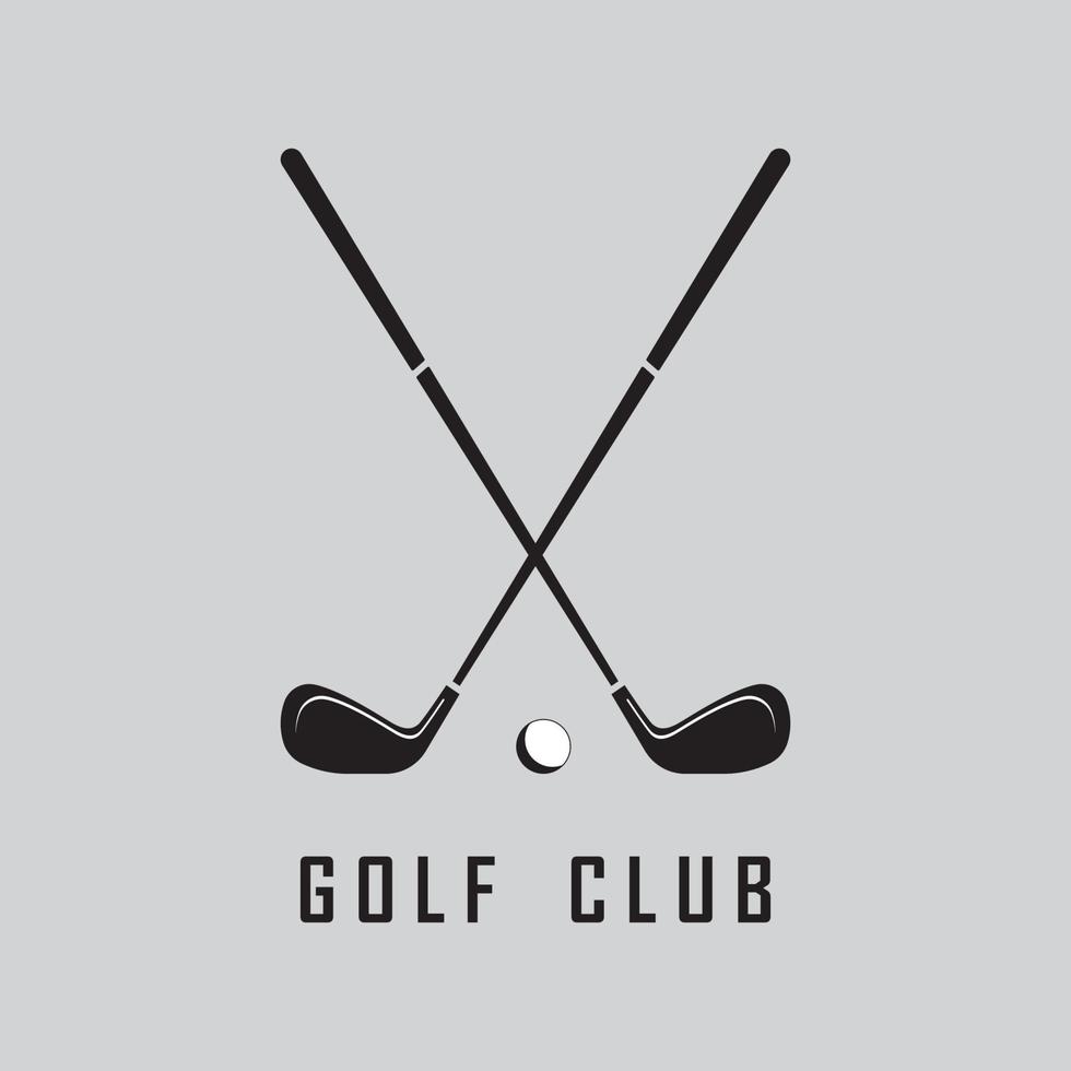 logotipo de golf y vector con plantilla de eslogan