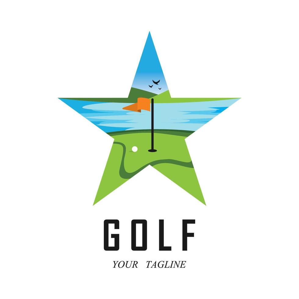golf logo and vector with slogan template
