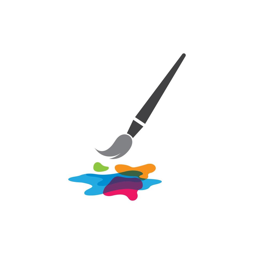 Paintbrush logo vector icon