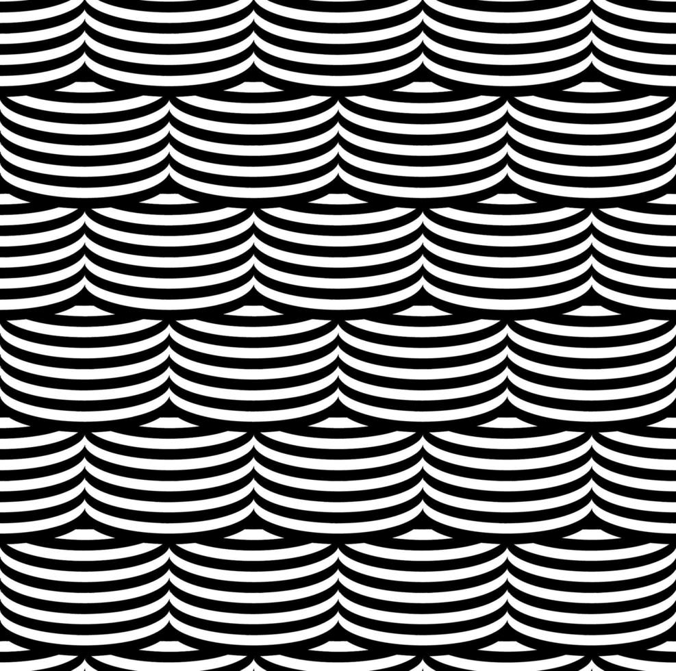 Optical illusion seamless pattern. Vector stripped seamless texture duotone. Abstract geometric texture.
