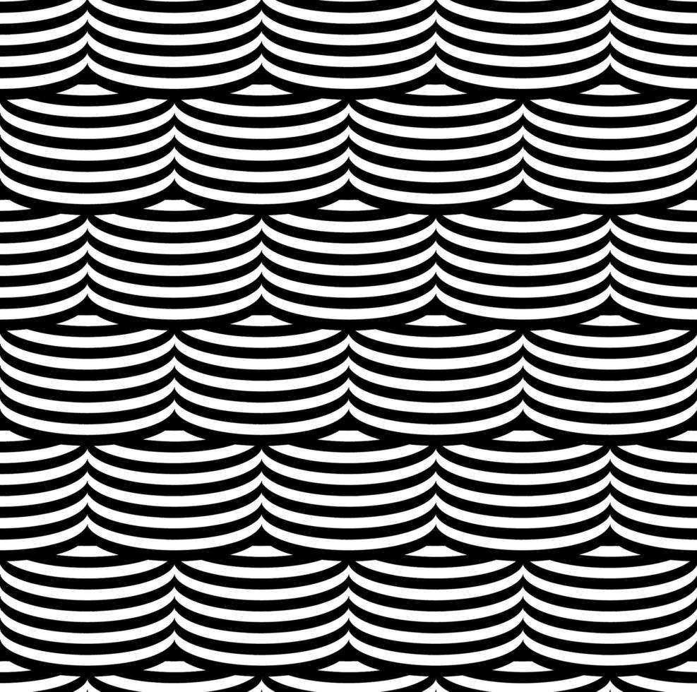 Optical illusion seamless pattern. Vector stripped seamless texture duotone. Abstract geometric texture.