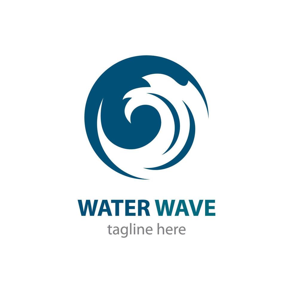 Water wave symbol vector icon