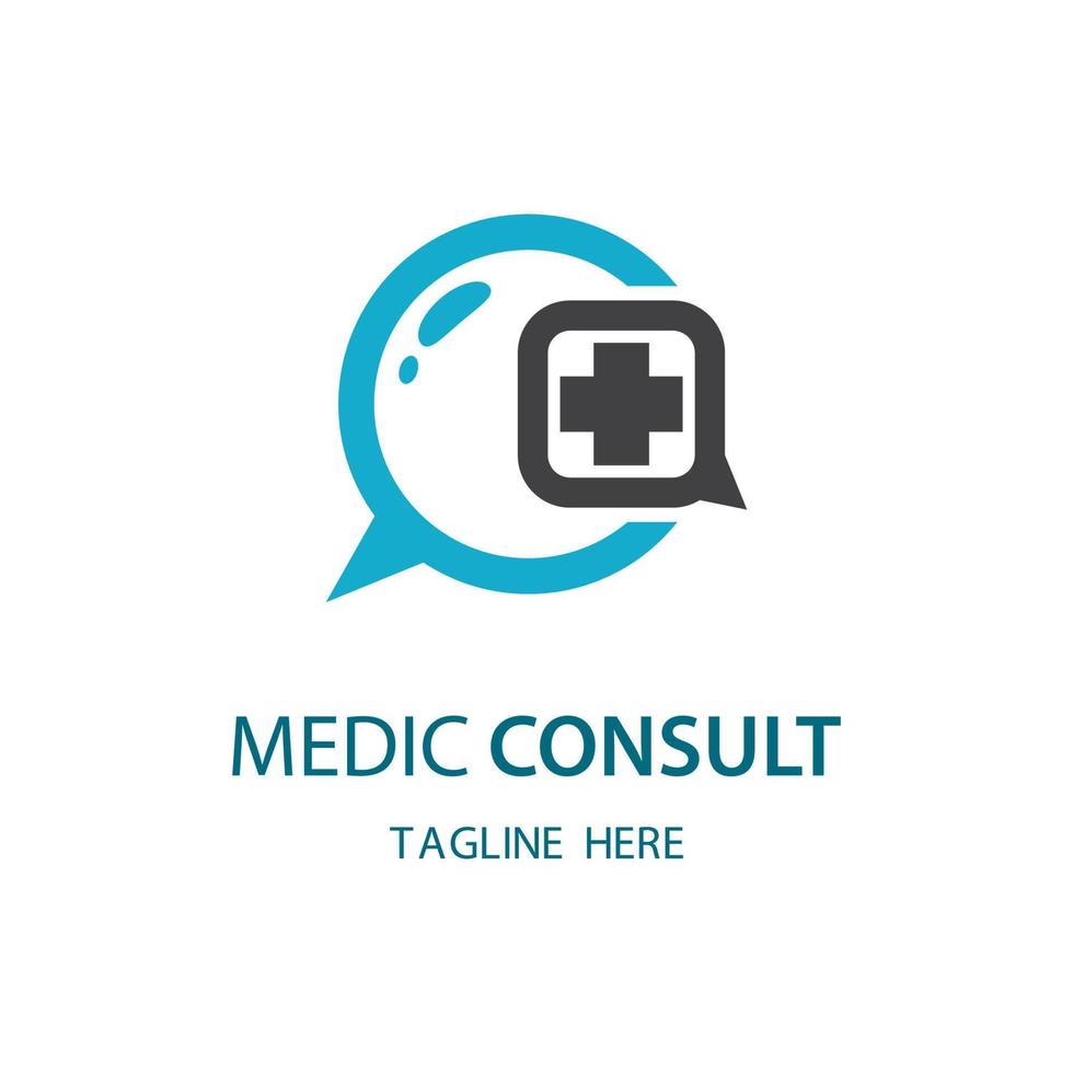 Medic consult logo images vector
