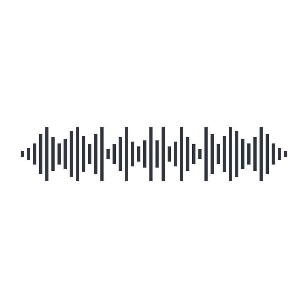 Sound wave vector icon