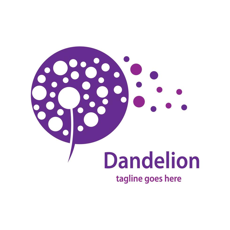 Dandelion symbol vector icon