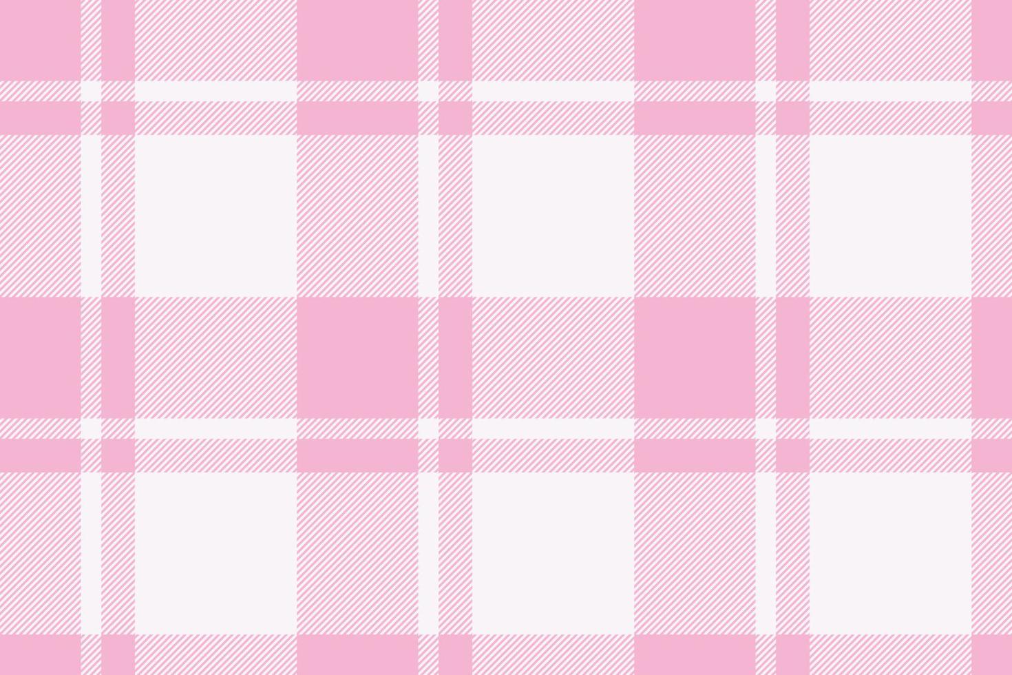 Plaid background, check seamless pattern in pink. Vector fabric texture for textile print, wrapping paper, gift card or wallpaper.