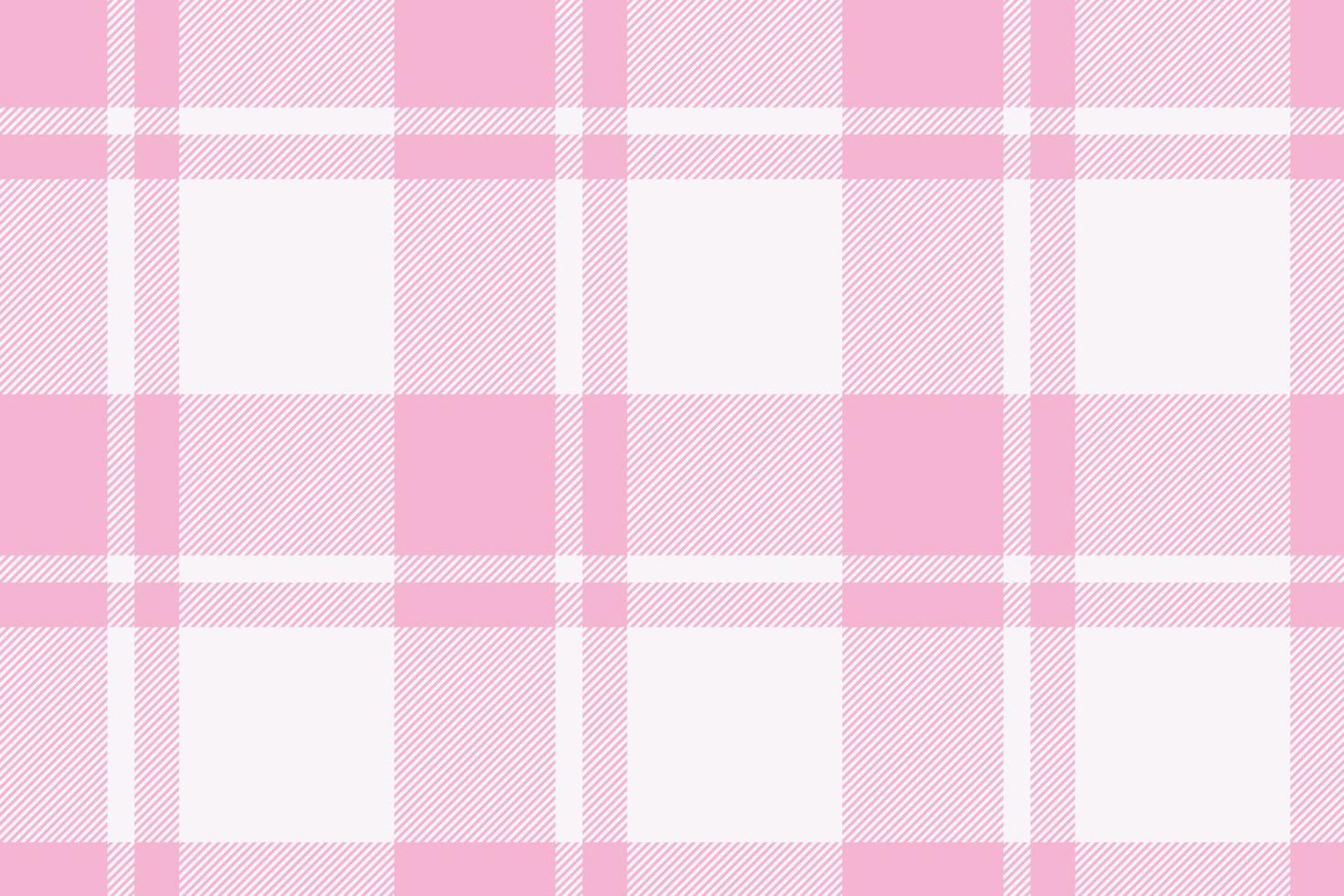 Plaid background, check seamless pattern in pink. Vector fabric texture for textile print, wrapping paper, gift card or wallpaper.