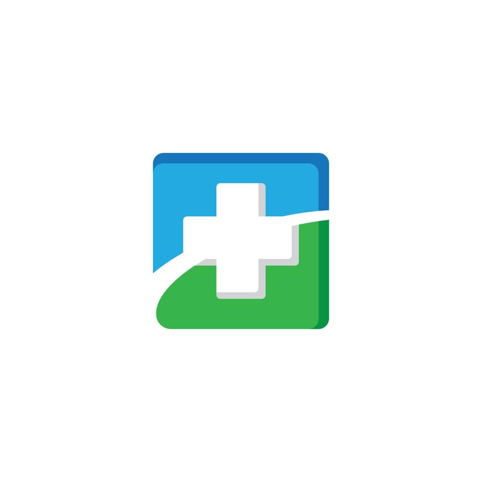 Medical cross symbol vector icon
