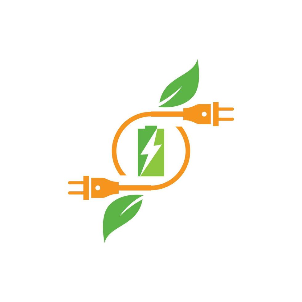 Eco energy icon vector