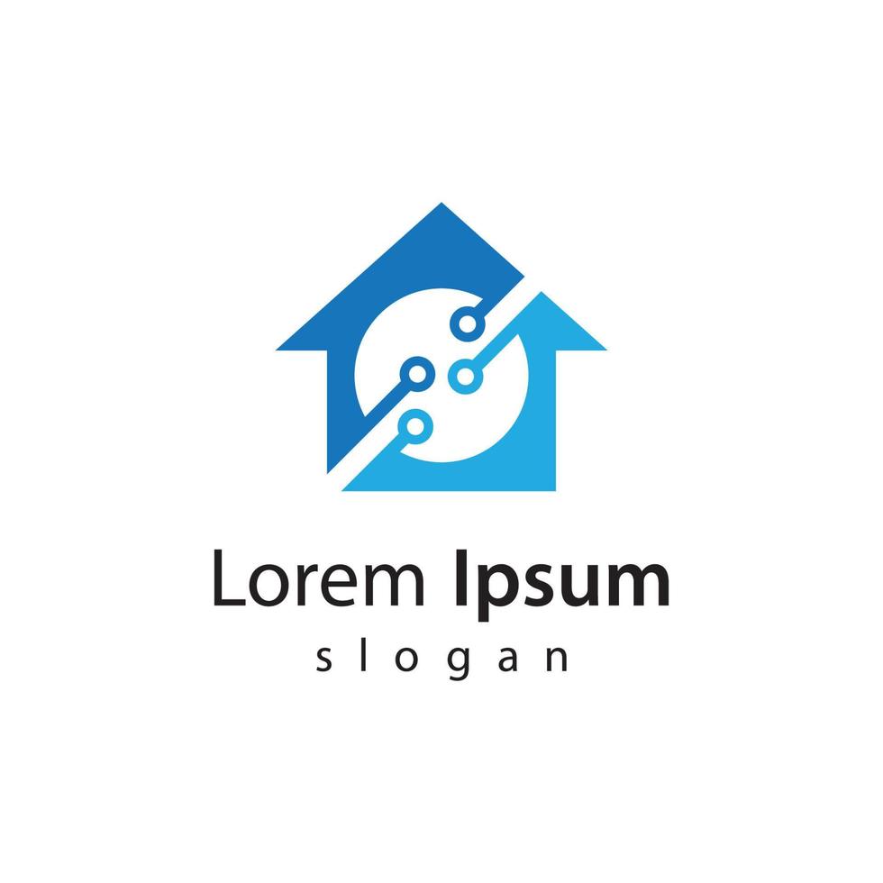 House tech logo images vector