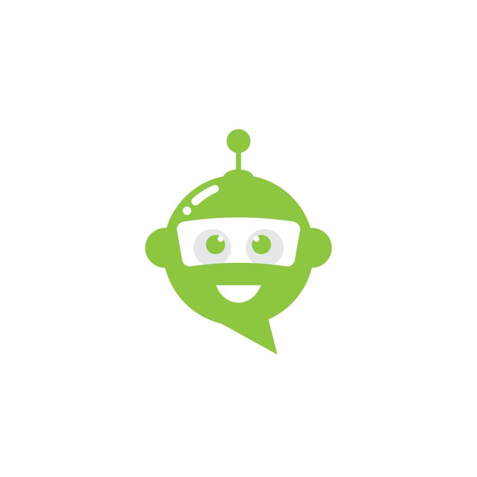 Chat bot symbol and logo vector icon