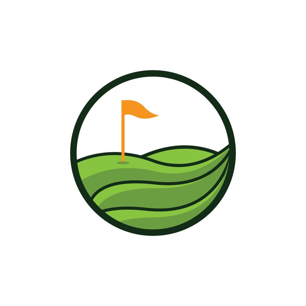 icono de vector de logo de golf