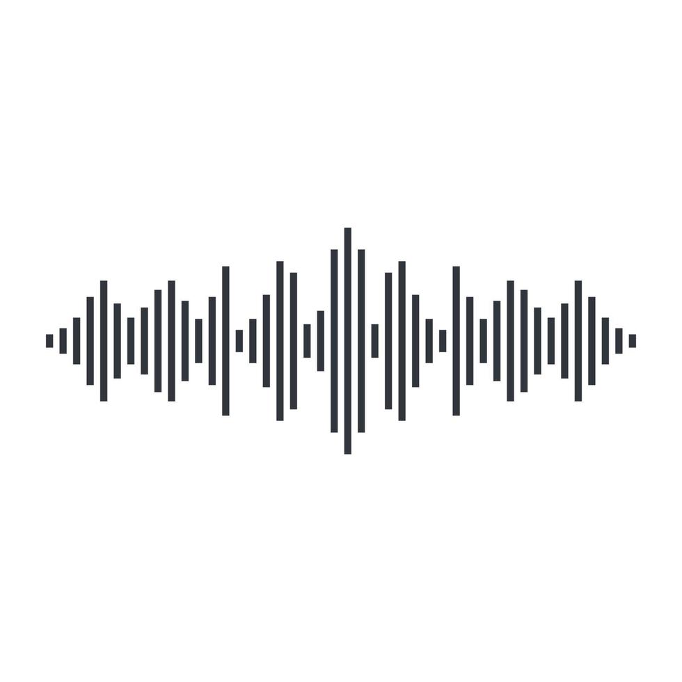 Sound wave vector icon