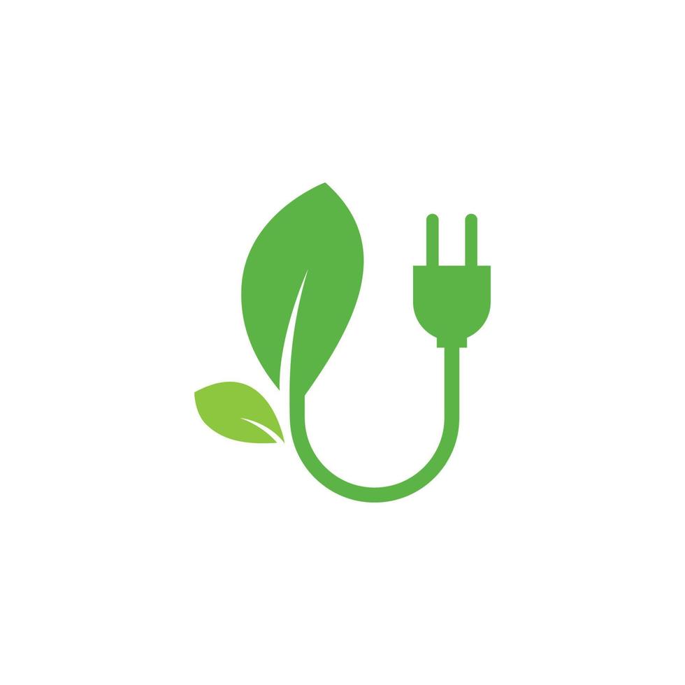 Eco energy icon vector