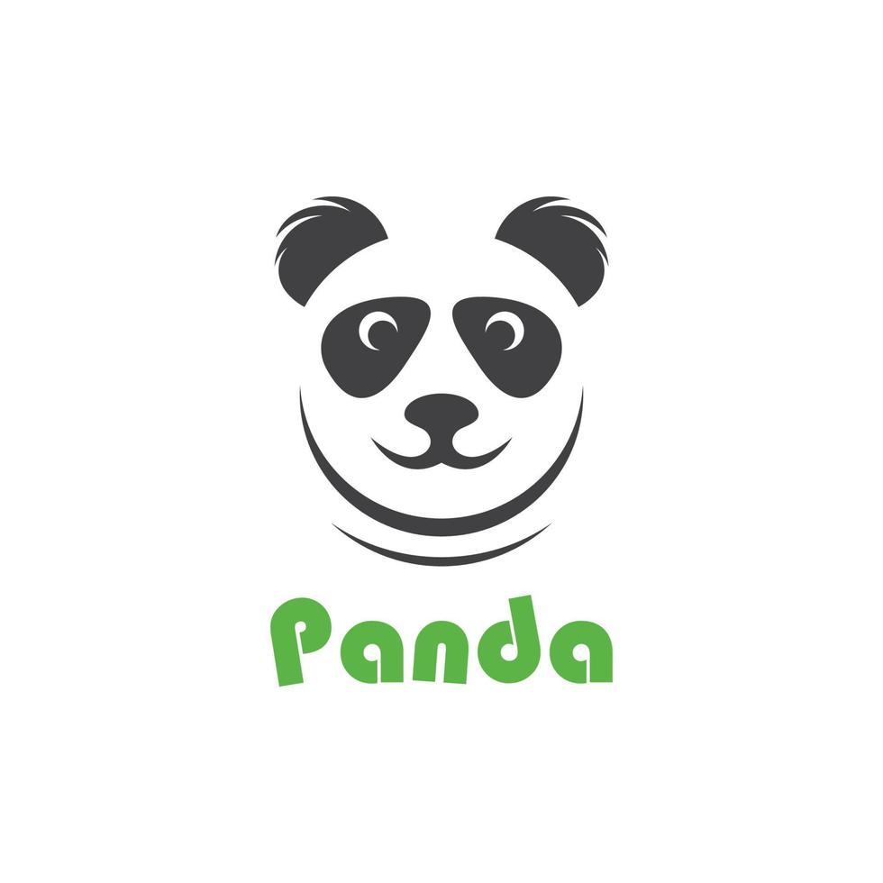 icono de vector de plantilla de logotipo de panda