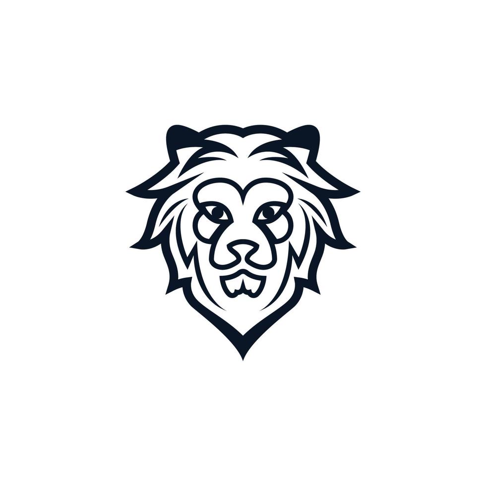 Lion head vector icon