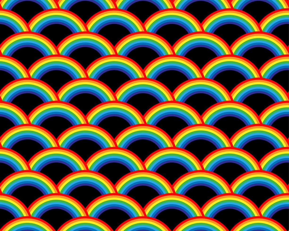 patrón de arco iris sin costuras. diseño de textura de vector de fondo colorido. fondo de pantalla de rayas de dibujos animados abstractos.