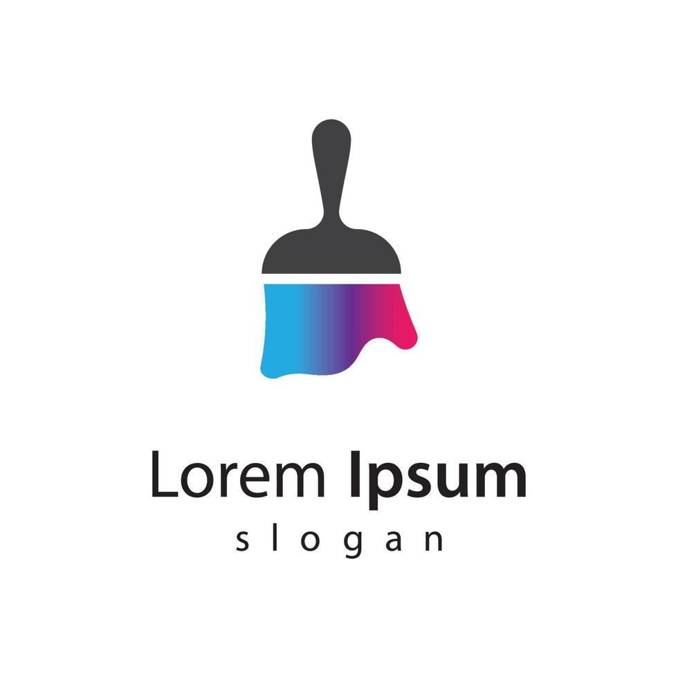 Paintbrush logo  vector icon