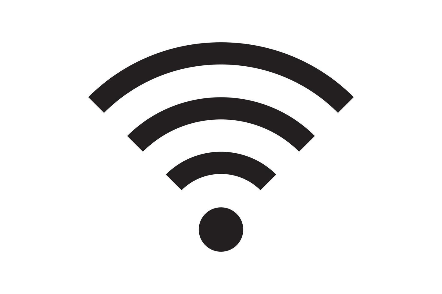 Wi Fi symbol signal connection. Vector wireless internet technology sign. Wifi network communication icon.