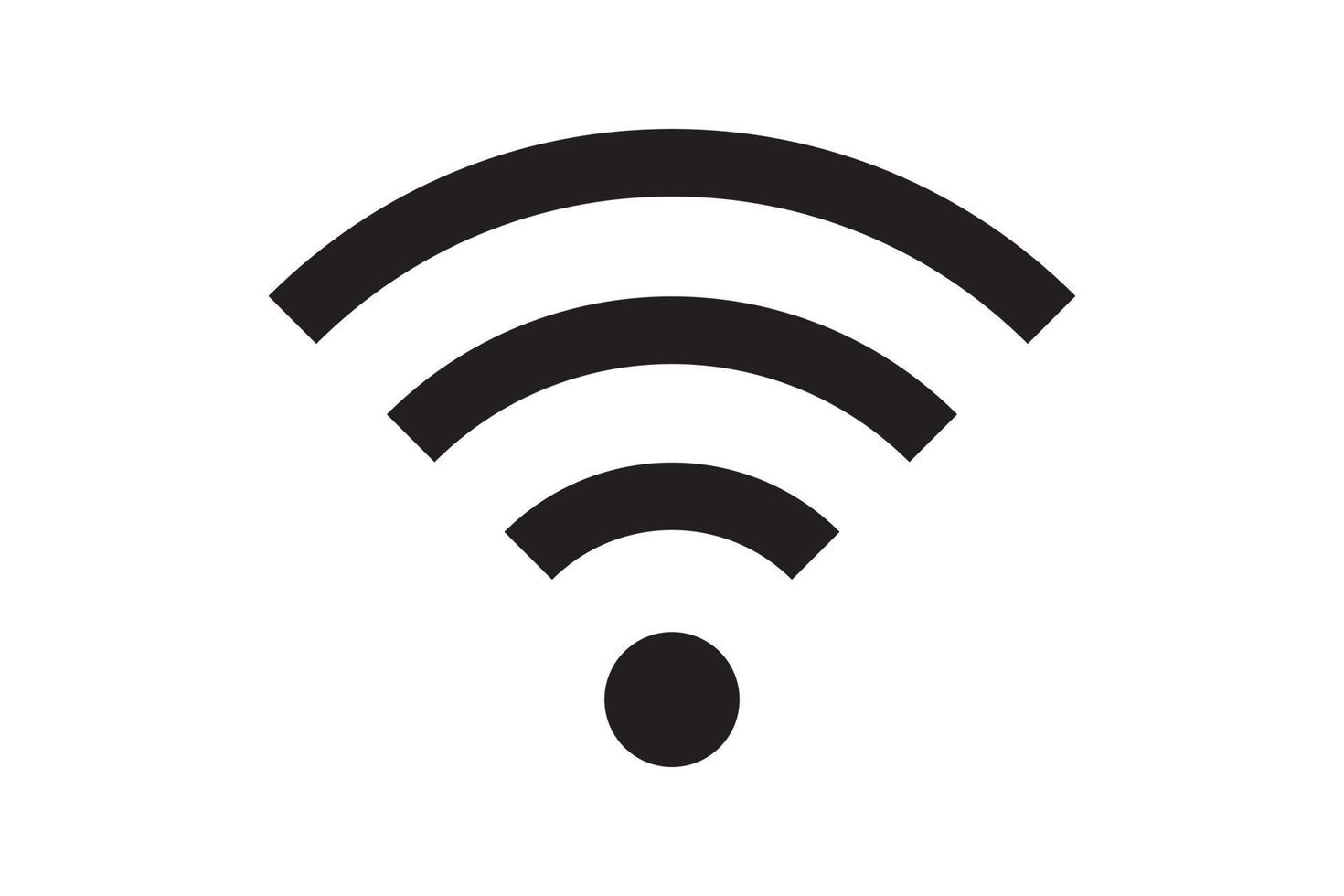 Wi Fi symbol signal connection. Vector wireless internet technology sign. Wifi network communication icon.