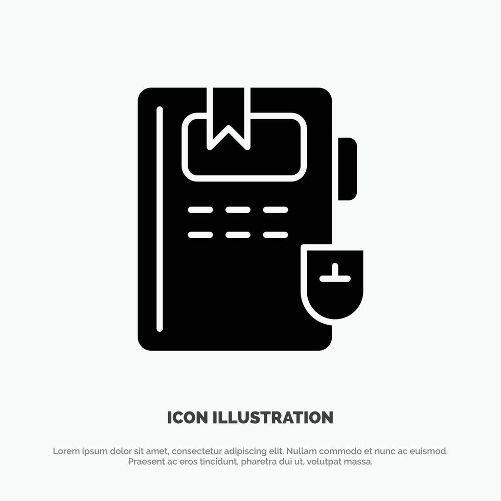 Book Education Knowledge solid Glyph Icon vector