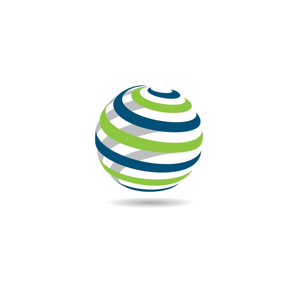 Global logo tech vector icon illustration