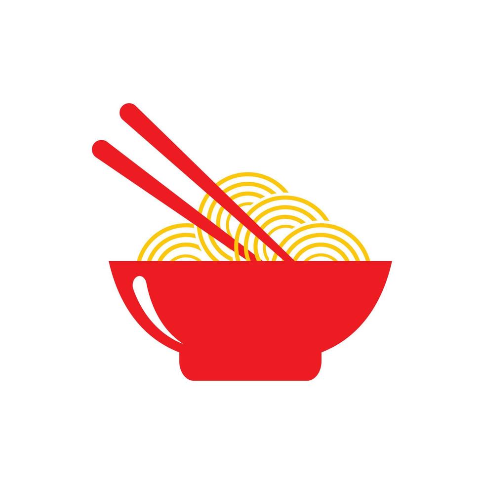 Hot noodle logo images illustration vector