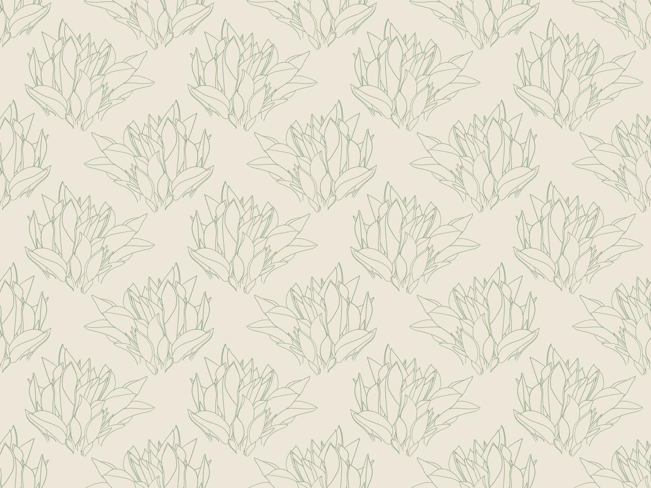 Foliage pattern of leaf plant for textile design. Floral art for wallpaper or fabric fashion. vector