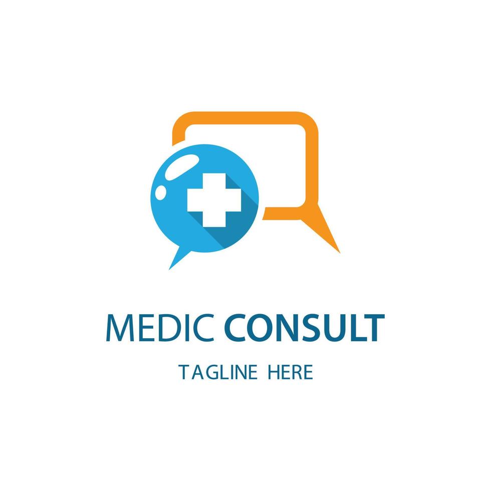 Medic consult logo images vector