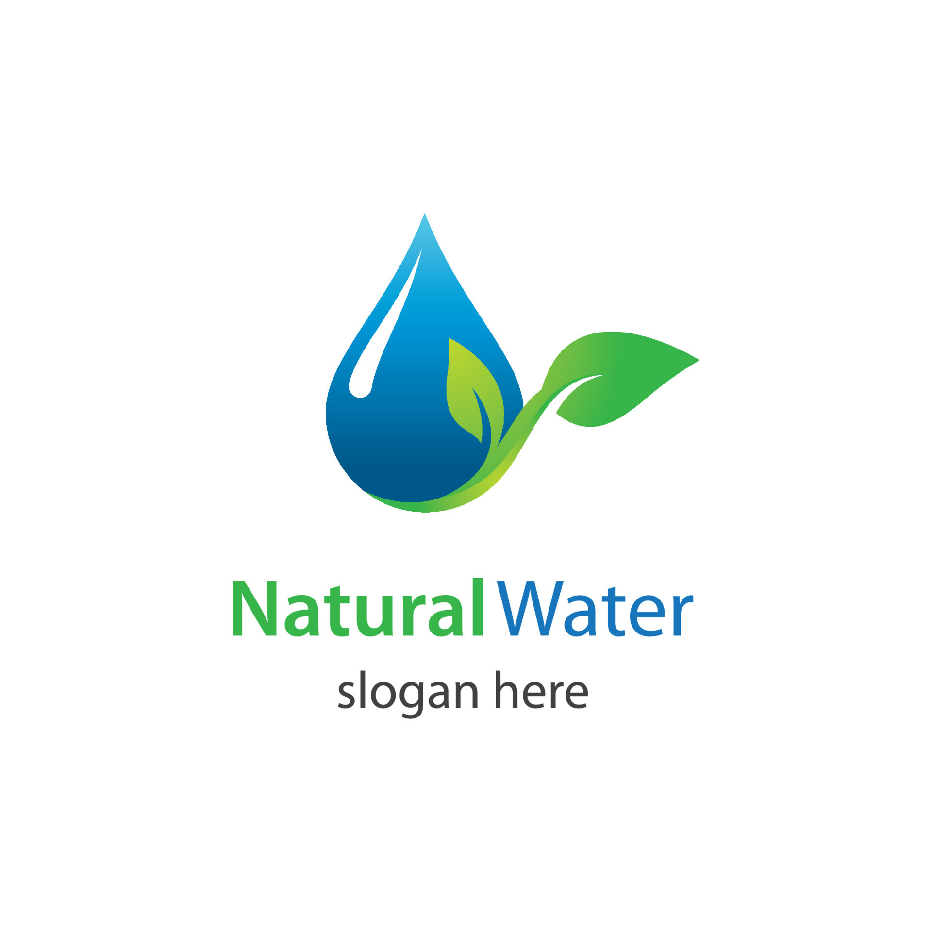 Natural water logo template 14665038 Vector Art at Vecteezy