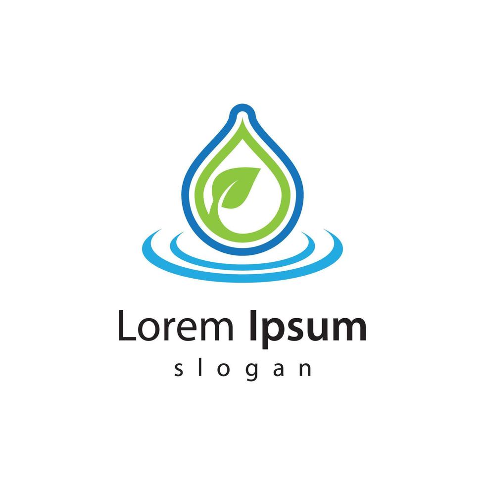 Natural water logo template 14665087 Vector Art at Vecteezy